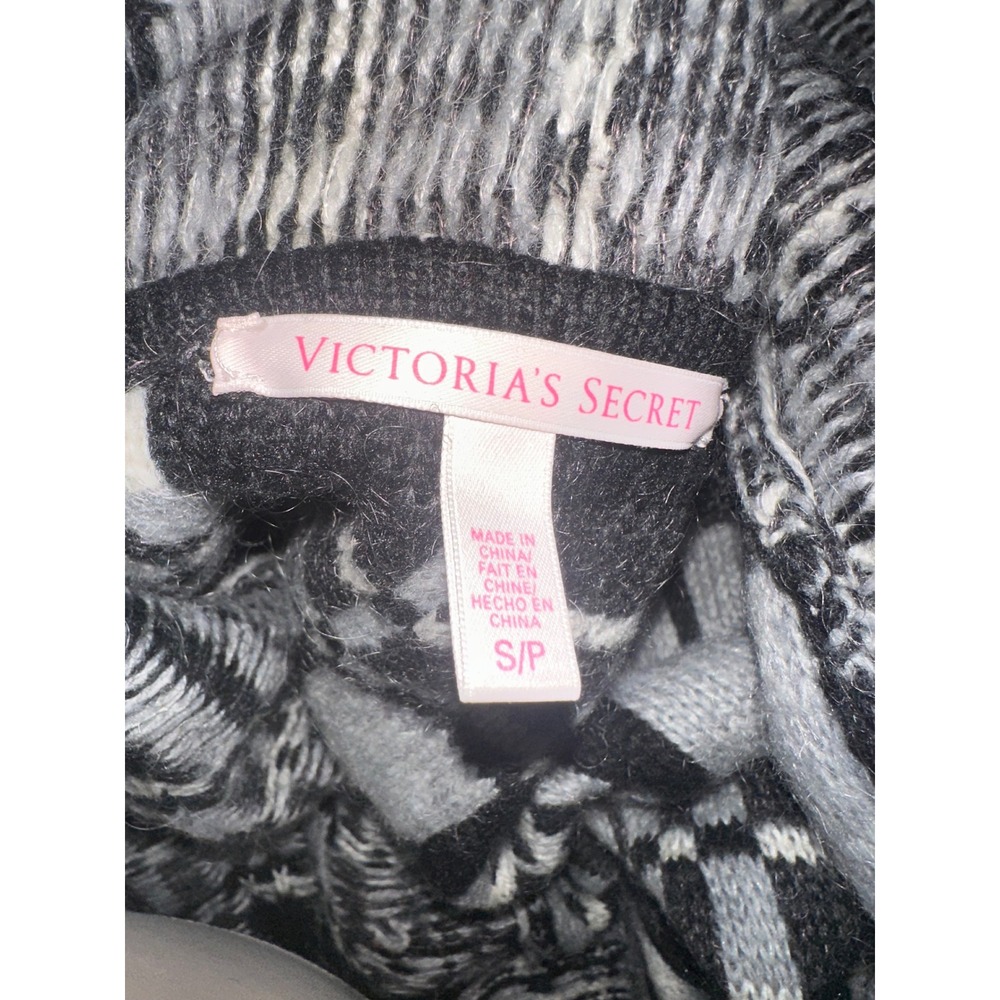 Victoria's Secret Plaid Mohair Wool Blend‎ Oversized Cardigan Sweater Size S - Picture 6 of 7